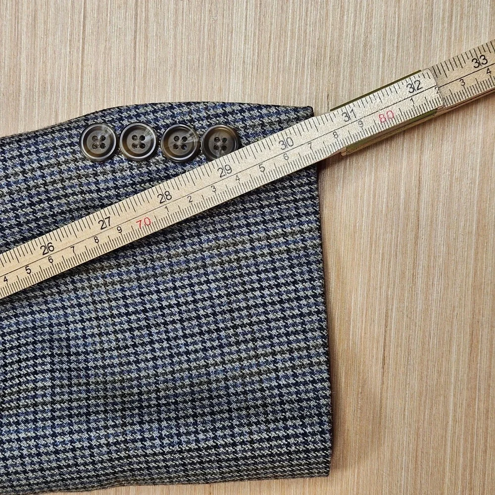 Chaps Ralph Lauren Blazer‎ Mens L Blue Silk Wool Houndstooth Sport Coat Canada